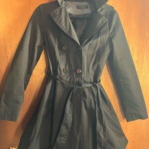 Black Double-Breasted Trench Coat
